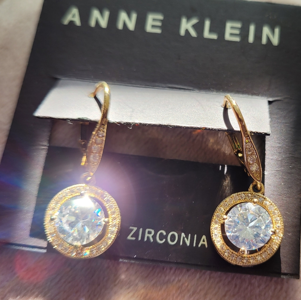 Anne Klein Cubic Zirconia Earrings - Picture 1 of 3